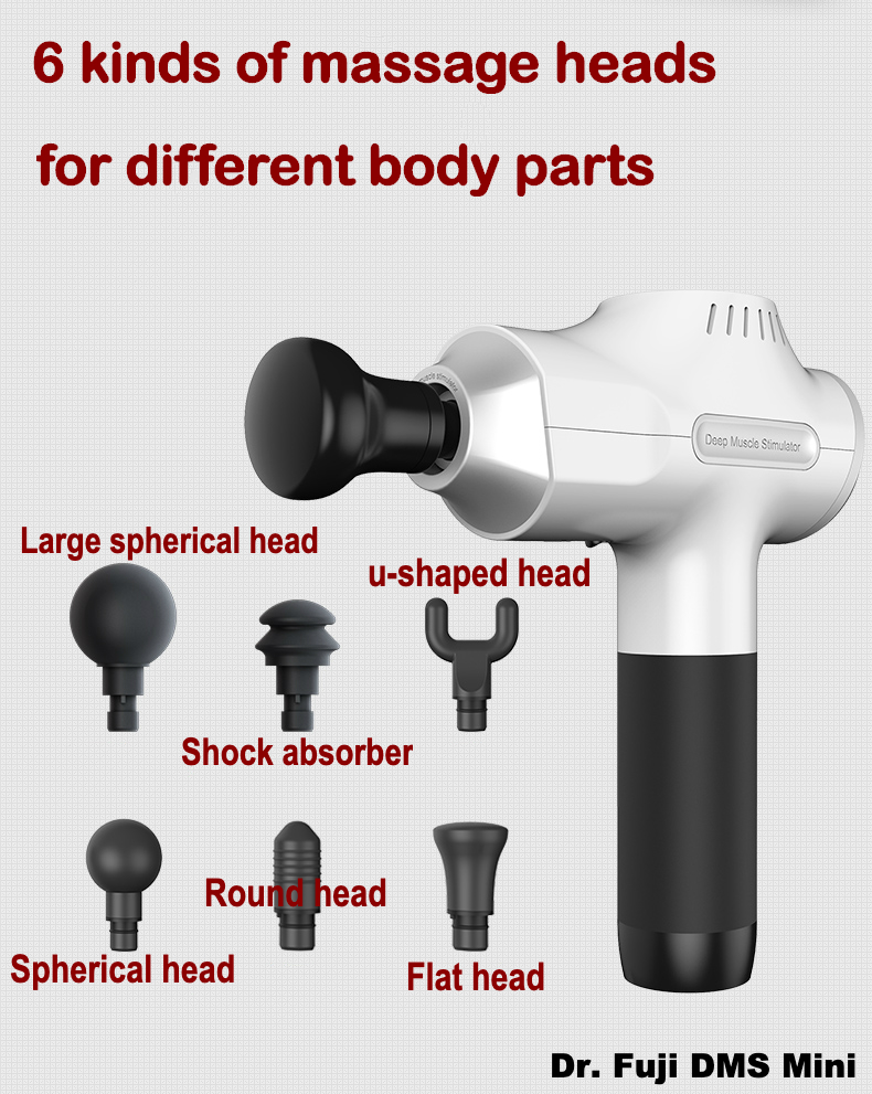  Dr. Fuji Mini Deep Tissue Muscle Massage Gun Adjustable Speed  Levels and Replaceable Massage Heads : Health & Household
